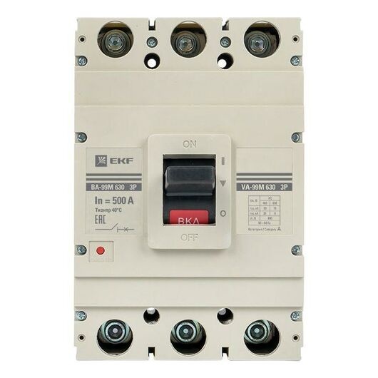 Выключатель автоматический 3п 630/500А 50кА ВА-99М PROxima EKF mccb99-630-500m • Купить по низкой цене в интернет-магазине СМЭК