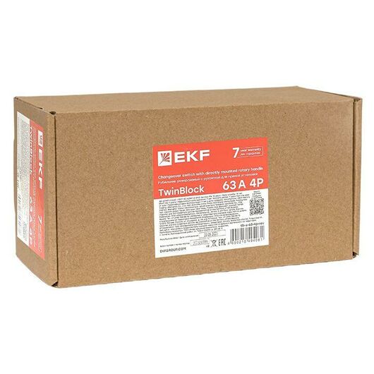 Рубильник 4п 63А реверсивный с рукояткой для прямой установки TwinBlock EKF tb-s-63-4p-rev, изображение 8 • Купить по низкой цене в интернет-магазине СМЭК