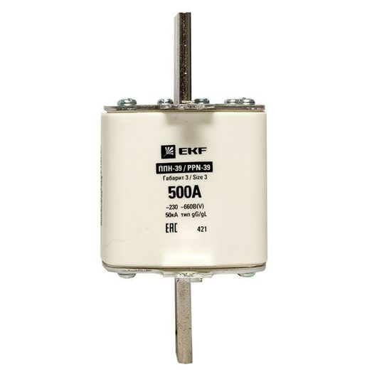 Вставка плавкая ППН-39 630/500А габарит 3 PROxima EKF fus-39/630/500, изображение 5 • Купить по низкой цене в интернет-магазине СМЭК