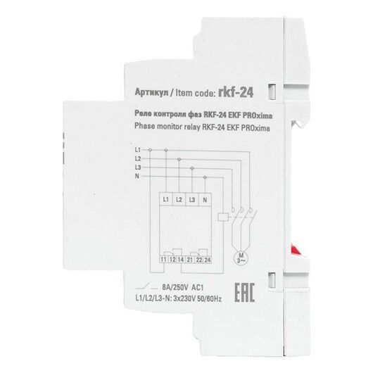 Реле контроля фаз RKF-24 EKF rkf-24, изображение 7 • Купить по низкой цене в интернет-магазине СМЭК