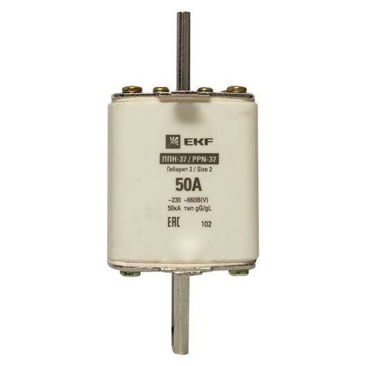 Вставка плавкая ППН-37 400/50А габарит 2 PROxima EKF fus-37/400/50, изображение 7 • Купить по низкой цене в интернет-магазине СМЭК