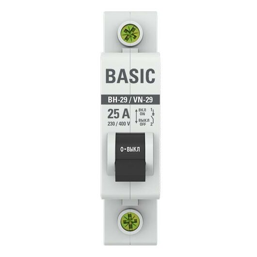 Выключатель нагрузки 1п 25А ВН-29 Basic EKF SL29-1-25-bas • Купить по низкой цене в интернет-магазине СМЭК