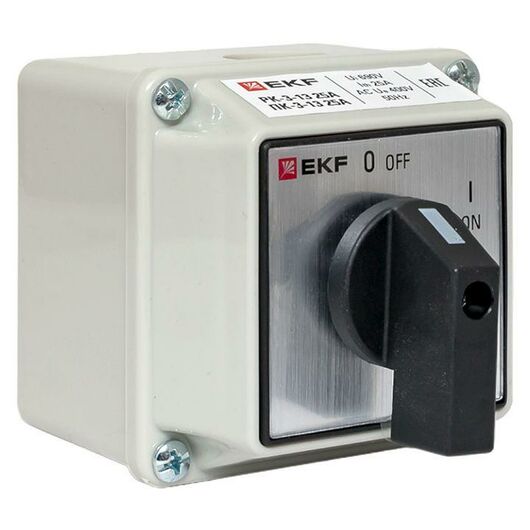 Переключатель кулачковый ПК-3-13 3П 25А "ВКЛ-ВЫКЛ" IP54 EKF pk-3-13-25, изображение 5 • Купить по низкой цене в интернет-магазине СМЭК