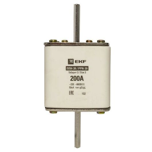 Вставка плавкая ППН-39 630/200А габарит 3 PROxima EKF fus-39/630/200, изображение 5 • Купить по низкой цене в интернет-магазине СМЭК