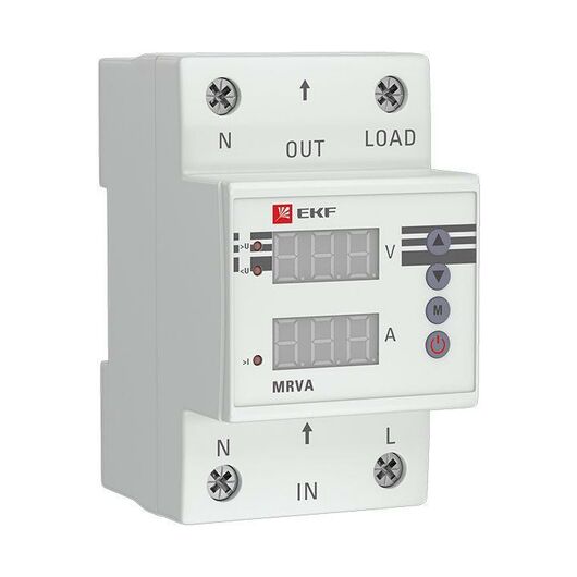 Реле напряжения и тока с дисплеем MRVA 32А PROxima EKF MRVA-32A, изображение 3 • Купить по низкой цене в интернет-магазине СМЭК