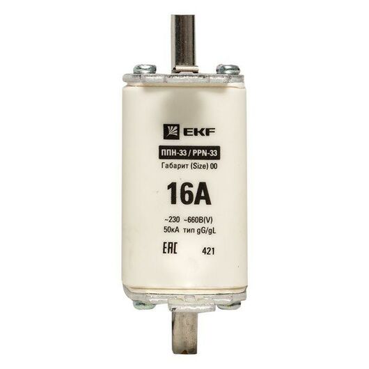 Вставка плавкая ППН-33 160/6А габарит 00 PROxima EKF fus-33/160/6, изображение 3 • Купить по низкой цене в интернет-магазине СМЭК