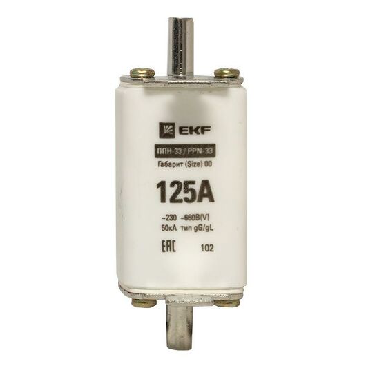 Вставка плавкая ППН-33 160/125А габарит 00 PROxima EKF fus-33/160/125, изображение 6 • Купить по низкой цене в интернет-магазине СМЭК