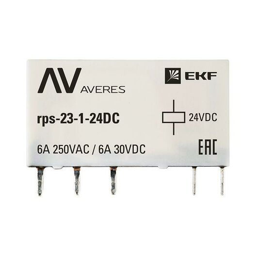 Реле промежуточное РП slim 23/1 6А 24В DC AVERES EKF rps-23-1-24DC, изображение 2 • Купить по низкой цене в интернет-магазине СМЭК
