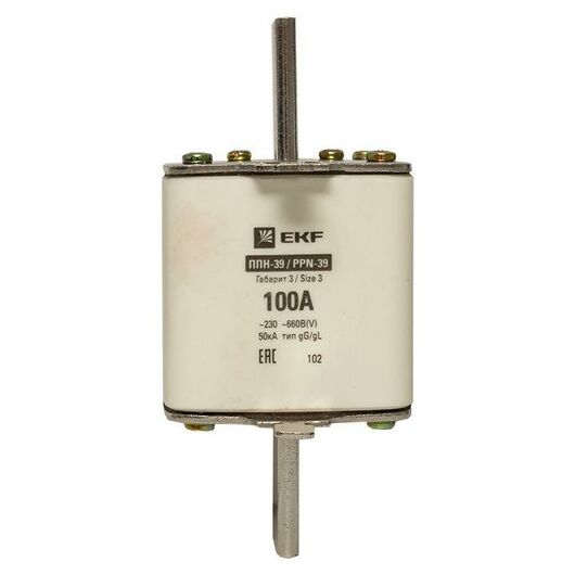 Вставка плавкая ППН-39 630/100А габарит 3 PROxima EKF fus-39/630/100, изображение 7 • Купить по низкой цене в интернет-магазине СМЭК