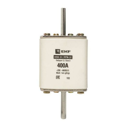 Вставка плавкая ППН-37 400/400А габарит 2 PROxima EKF fus-37/400, изображение 6 • Купить по низкой цене в интернет-магазине СМЭК