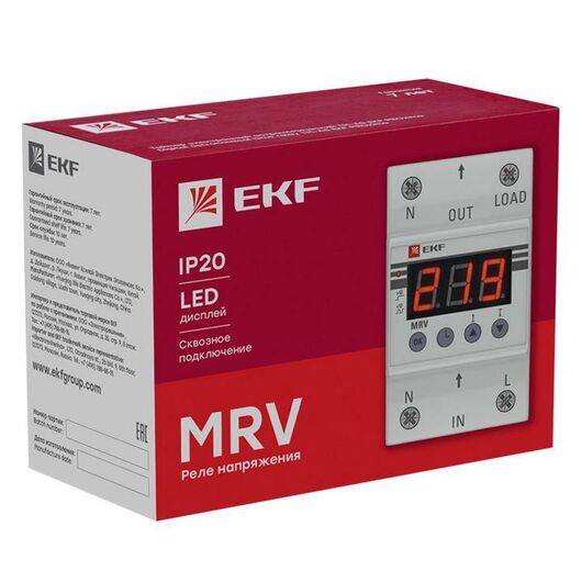 Реле напряжения с дисплеем MRV 50А PROxima EKF MRV-50A • Купить по низкой цене в интернет-магазине СМЭК