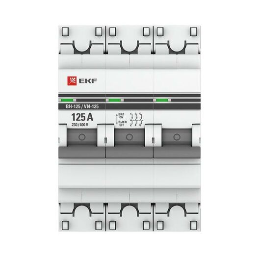 Выключатель нагрузки 3п 125А ВН-125 PROxima EKF SL125-3-125-pro • Купить по низкой цене в интернет-магазине СМЭК