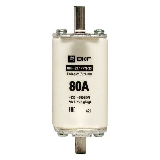 Вставка плавкая ППН-33 160/80А габарит 00 PROxima EKF fus-33/160/80, изображение 6 • Купить по низкой цене в интернет-магазине СМЭК