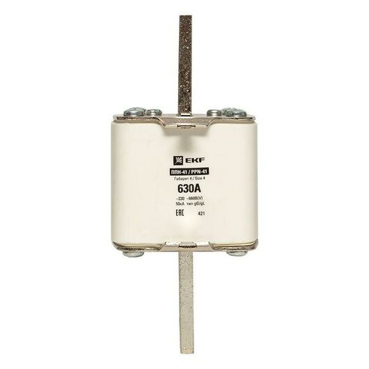 Вставка плавкая ППН-41 1250/630А габарит 4 PROxima EKF fus-41/1250/630, изображение 4 • Купить по низкой цене в интернет-магазине СМЭК