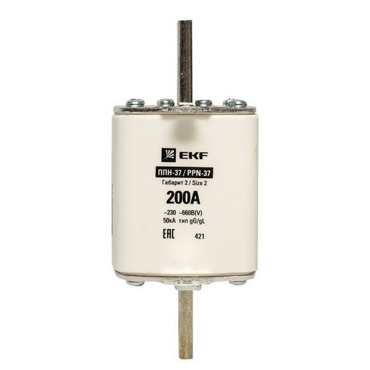 Вставка плавкая ППН-37 400/200А габарит 2 PROxima EKF fus-37/400/200, изображение 7 • Купить по низкой цене в интернет-магазине СМЭК