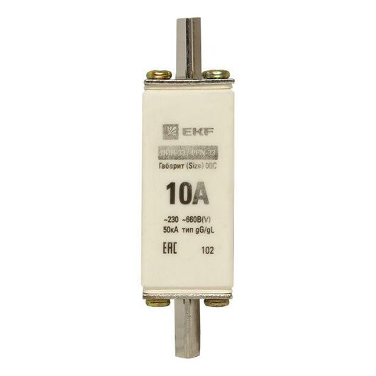 Вставка плавкая ППН-33 100/10А габарит 00C PROxima EKF fus-33/100/10 • Купить по низкой цене в интернет-магазине СМЭК