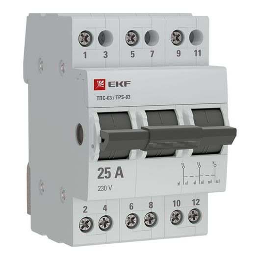 Переключатель трехпозиционный ТПС-63 3P 25А PROxima EKF TPS325 • Купить по низкой цене в интернет-магазине СМЭК