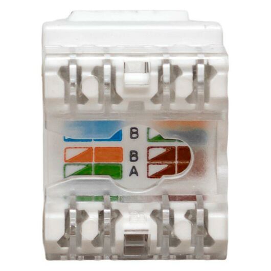 Модуль Keystone RJ45 кат.6 неэкранир. 110 IDC 180град. бел. TERACOM PRO EKF TRP-KSTN-180D-6UTP-WH, изображение 4 • Купить по низкой цене в интернет-магазине СМЭК