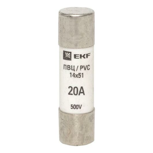 Вставка плавкая цилиндрическая ПВЦ 14х51 20А EKF pvc-14x51-20 • Купить по низкой цене в интернет-магазине СМЭК