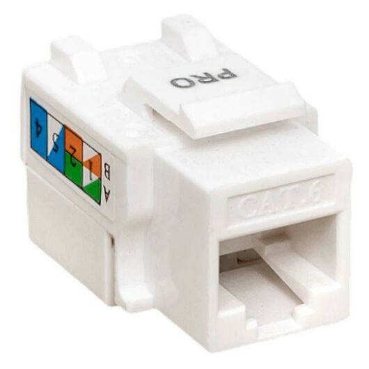 Модуль Keystone RJ45 кат.6 неэкранир. 110 IDC 90град. бел. TERACOM PRO EKF TRP-KSTN-90D-6UTP-WH, изображение 3 • Купить по низкой цене в интернет-магазине СМЭК