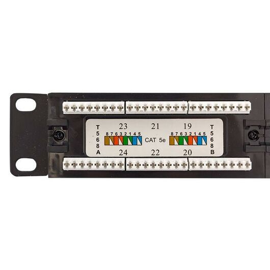 Патч-панель 19дюйм 1U кат.5E UTP неэкранир. 24 порта RJ45 Dual IDC TERACOM PRO EKF TRP-PPNL-5EUTP-1U24, изображение 3 • Купить по низкой цене в интернет-магазине СМЭК