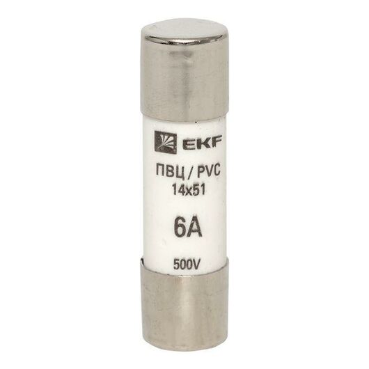 Вставка плавкая цилиндрическая ПВЦ 14х51 6А EKF pvc-14x51-6 • Купить по низкой цене в интернет-магазине СМЭК
