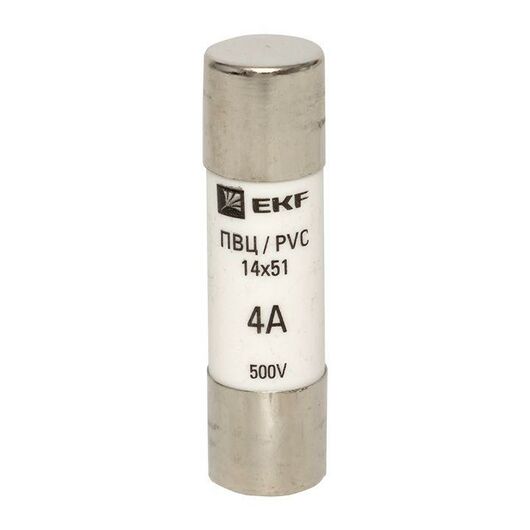 Вставка плавкая цилиндрическая ПВЦ 14х51 4А EKF pvc-14x51-4 • Купить по низкой цене в интернет-магазине СМЭК