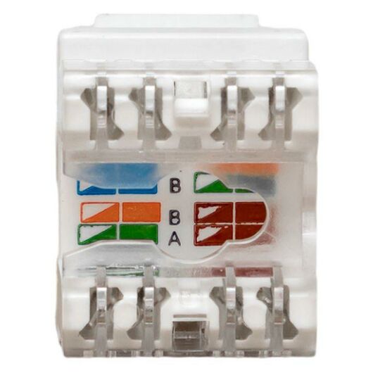 Модуль Keystone RJ45 кат.5E неэкранир. 110 IDC 180град. бел. TERACOM PRO EKF TRP-KSTN-180D-5EUTP-WH, изображение 2 • Купить по низкой цене в интернет-магазине СМЭК