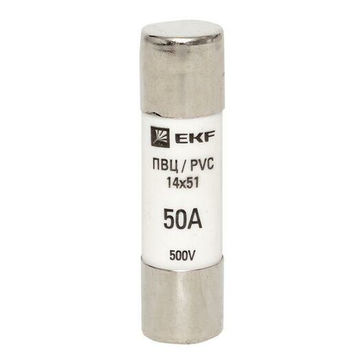 Вставка плавкая цилиндрическая ПВЦ 14х51 50А EKF pvc-14x51-50 • Купить по низкой цене в интернет-магазине СМЭК
