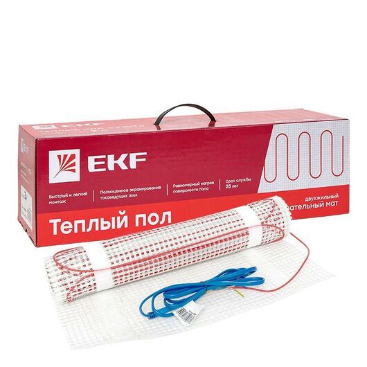 Комплект "Теплый пол" (мат) двухжил. 450Вт 3кв.м "Уют" PROxima EKF nm2-450-3, изображение 5 • Купить по низкой цене в интернет-магазине СМЭК