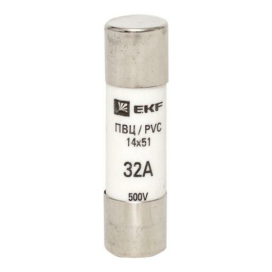 Вставка плавкая цилиндрическая ПВЦ 14х51 32А EKF pvc-14x51-32 • Купить по низкой цене в интернет-магазине СМЭК