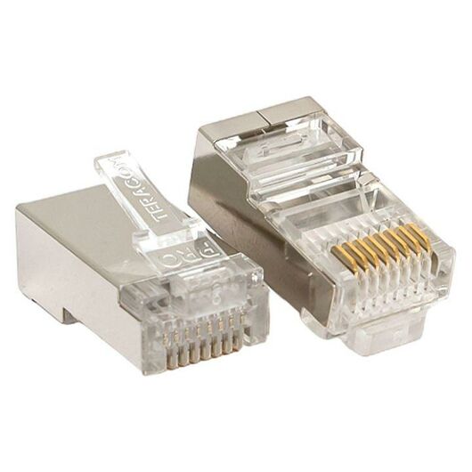 Коннектор RJ45 (8P8C) кат.5E экранир. 30мкд универс. (уп.20шт) TERACOM PRO EKF TRP-PLUG-5EFTP-20, изображение 5 • Купить по низкой цене в интернет-магазине СМЭК