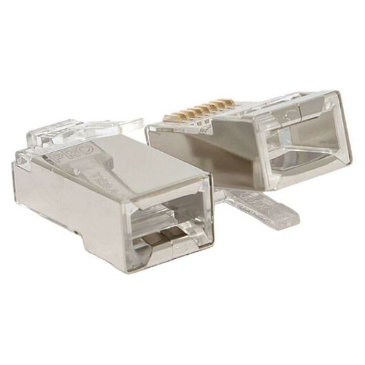 Коннектор RJ45 (8P8C) кат.5E экранир. 30мкд универс. (уп.20шт) TERACOM PRO EKF TRP-PLUG-5EFTP-20, изображение 2 • Купить по низкой цене в интернет-магазине СМЭК