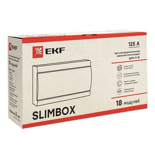 Щит ЩРН-П-18 "SlimBox" IP41 PROxima EKF sb-n-18, изображение 7 • Купить по низкой цене в интернет-магазине СМЭК