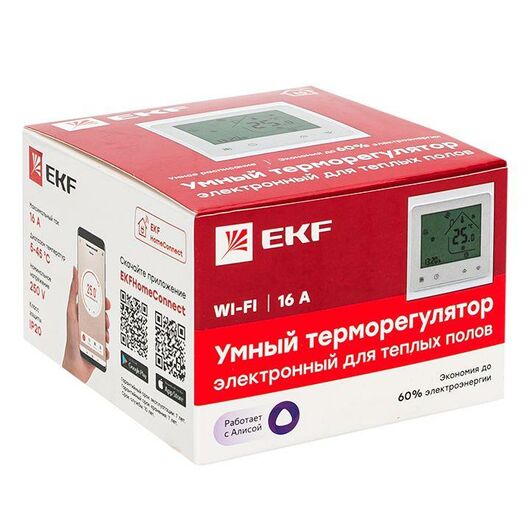 Термостат Умный для теплых полов Wi-Fi EKF Connect ett-4, изображение 6 • Купить по низкой цене в интернет-магазине СМЭК