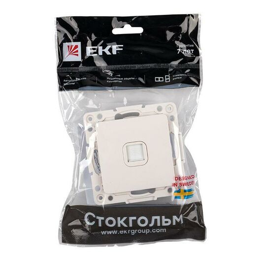Розетка телефонная 1-м Стокгольм механизм бел. PROxima EKF EYT01-034-10, изображение 10 • Купить по низкой цене в интернет-магазине СМЭК