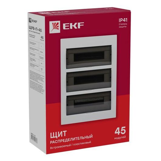 Щит распред. ЩРВ-П-45 IP40 EKF pb40-v-45, изображение 3 • Купить по низкой цене в интернет-магазине СМЭК