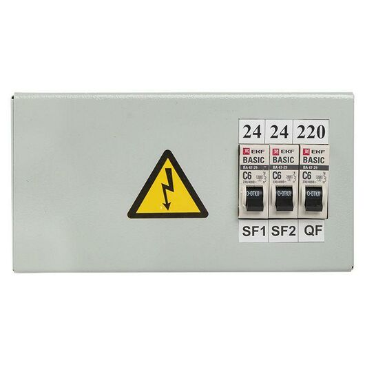 Ящик с понижающим трансформатором ЯТП 0.25 220/24В (3 авт. выкл.) Basic EKF yatp0.25 220/24v-3a, изображение 3 • Купить по низкой цене в интернет-магазине СМЭК