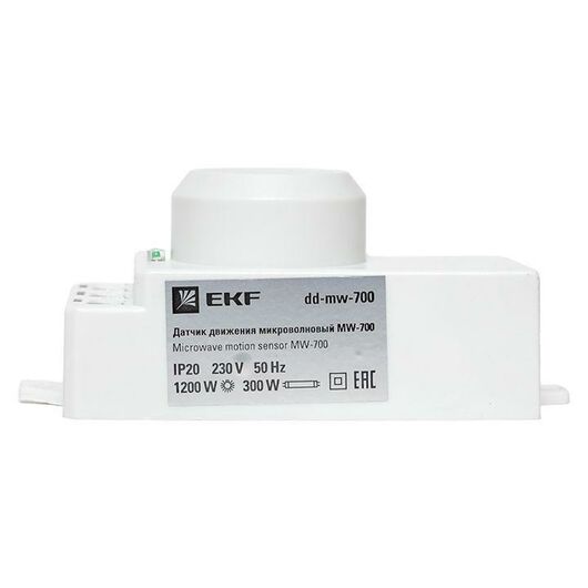 Датчик движения микроволновый MW-700 (ДД) 1000Вт 360гр. до 8м IP20 бел. EKF dd-mw-700, изображение 8 • Купить по низкой цене в интернет-магазине СМЭК