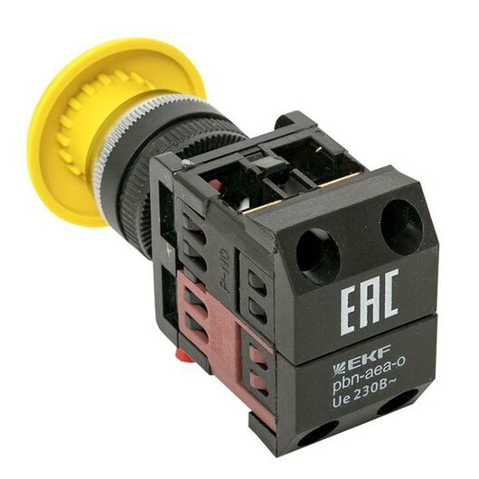 Кнопка AEA-22 "Грибок" NO+NC желт. EKF pbn-aea-o, изображение 8 • Купить по низкой цене в интернет-магазине СМЭК