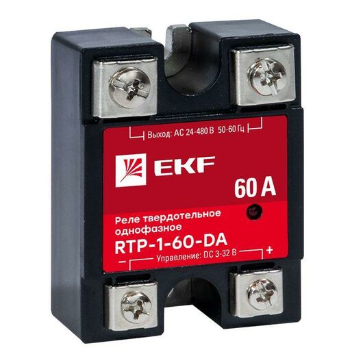 Реле твердотельное однофазное RTP-60-DA PROxima EKF rtp-1-60-da • Купить по низкой цене в интернет-магазине СМЭК