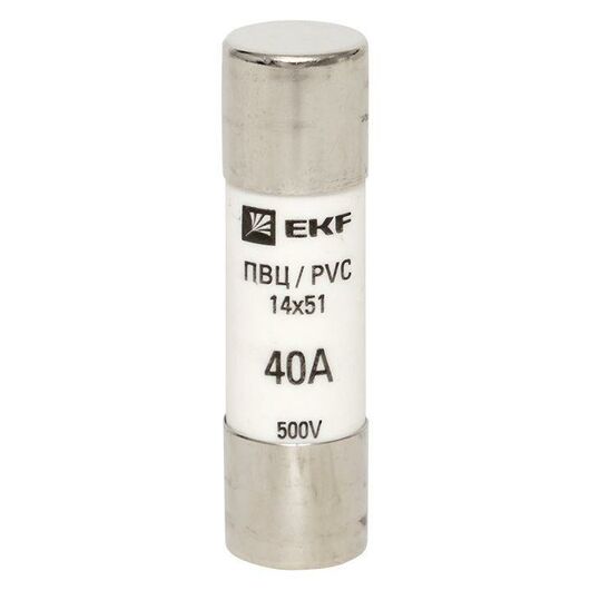 Вставка плавкая цилиндрическая ПВЦ 14х51 40А EKF pvc-14x51-40 • Купить по низкой цене в интернет-магазине СМЭК