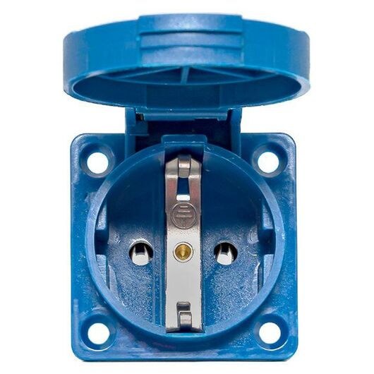 Розетка панельная 112 скрытая 2P+PЕ 16А 220В IP44 с защ. крышкой  EKF ps-112-16-220 • Купить по низкой цене в интернет-магазине СМЭК