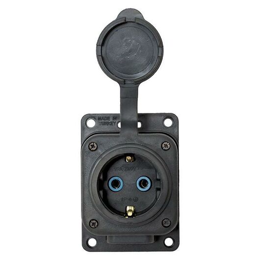 Розетка настенная 16А IP44 230В 2P+PE с защ. крышкой каучук PROxima EKF RPS-014-16-230-44-r, изображение 8 • Купить по низкой цене в интернет-магазине СМЭК
