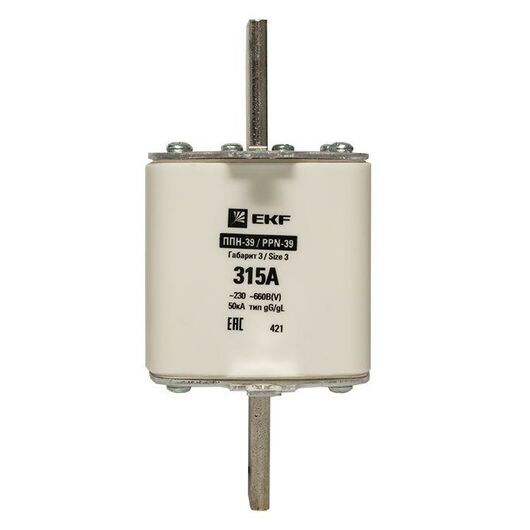 Вставка плавкая ППН-39 630/315А габарит 3 PROxima EKF fus-39/630/315 • Купить по низкой цене в интернет-магазине СМЭК