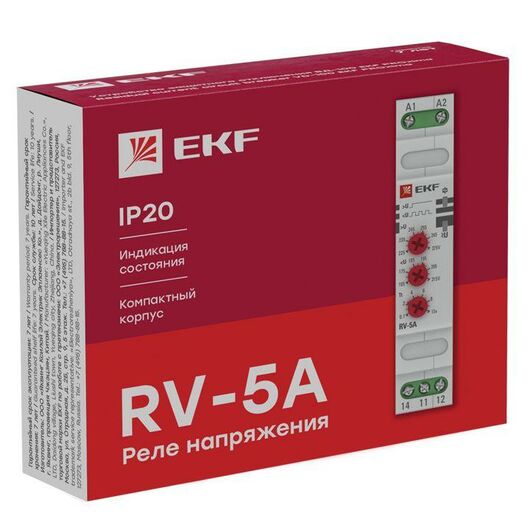 Реле напряжения RV-5A (паралл. подкл.) EKF rv-5a • Купить по низкой цене в интернет-магазине СМЭК
