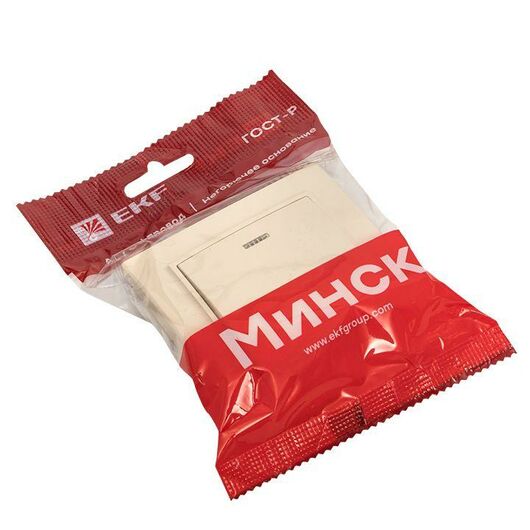 Выключатель 1-кл. СП Минск 10А IP20 с индикатором беж. EKF ERV10-121-20 • Купить по низкой цене в интернет-магазине СМЭК