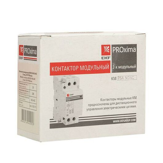 Контактор модульный КМ 25А NО+NC (2 мод.) EKF km-2-25-11, изображение 7 • Купить по низкой цене в интернет-магазине СМЭК