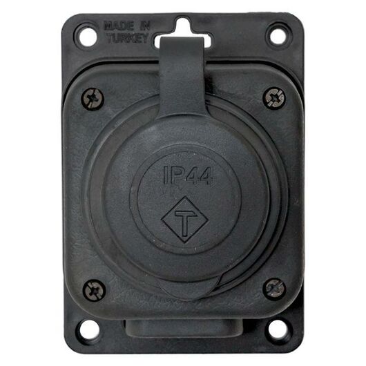 Розетка настенная 16А IP44 230В 2P+PE с защ. крышкой каучук PROxima EKF RPS-014-16-230-44-r, изображение 7 • Купить по низкой цене в интернет-магазине СМЭК