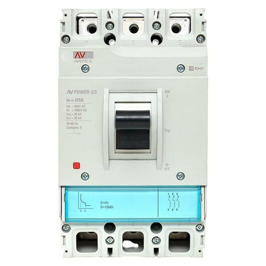 Выключатель автоматический 3п 315А 35кА AV POWER-3/3 TR AVERES EKF mccb-33-315-TR-av, изображение 7 • Купить по низкой цене в интернет-магазине СМЭК